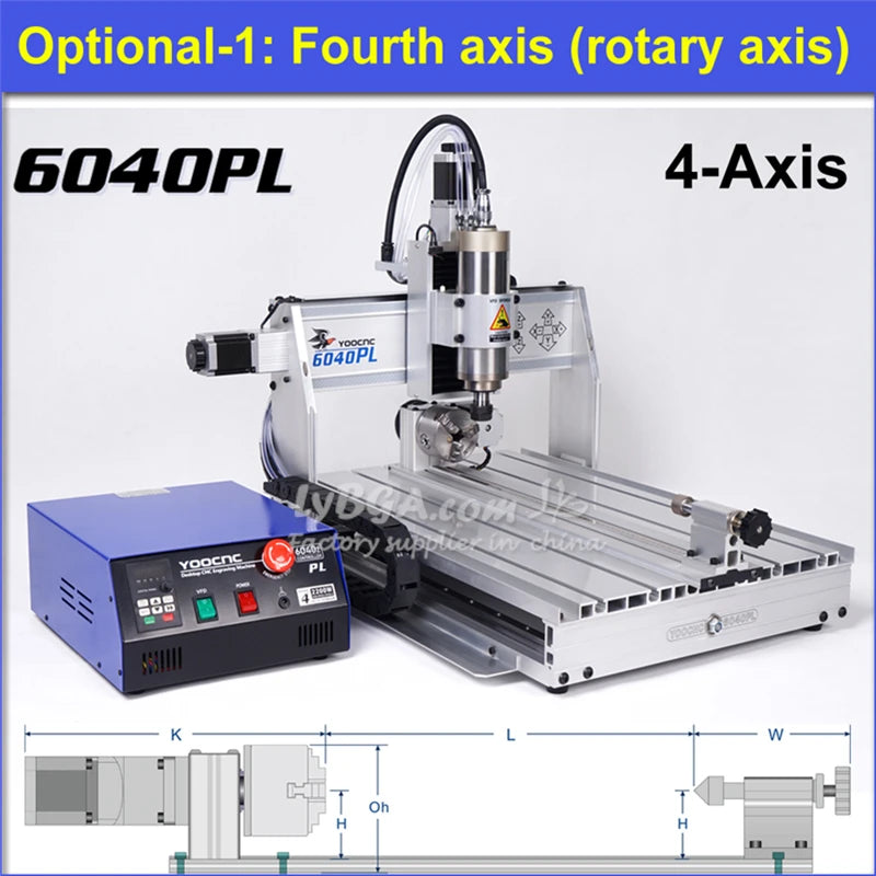 Linear Guide HG20 Metal Engraving Machine 6040 2200W Wood CNC Router 1500W PCB Cutting Machine With Sink