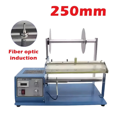 Fiber Induction Sticker Label Stripping Dispensing Machine FTR-118C 120-320MM With Counting Function Labeling Peel Photoelectric