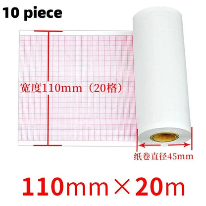 Recording Paper of Electrocardiogram ECG EKG Machine 50mm*20m/80mm*20/110mm*20m /210mm Electrocardiograph Thermal Printer Paper