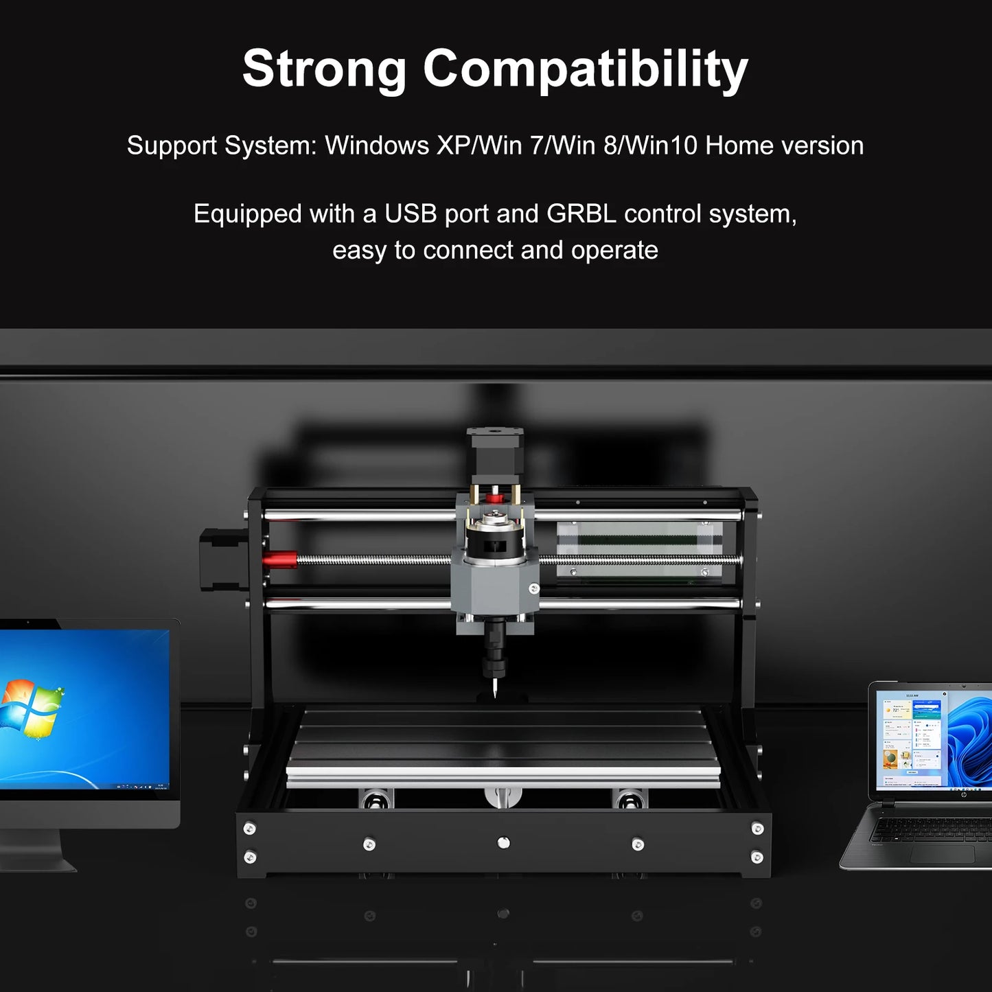 Twotrees TTC3018 CNC Engraver Machine GRBL Control Milling Router DIY Cutting 3-axis PCB PVC Mini Wood Engraving Machine
