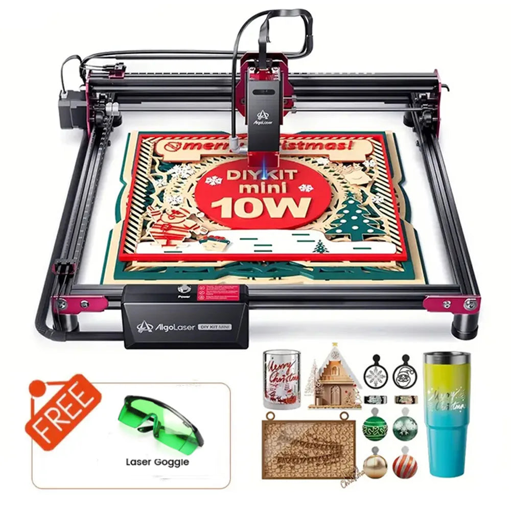 AlgoLaser DIY KIT MINI 10W Laser Engraver Cutting Machine 300*315mm Engraving Area with APP Offline Control Engraver Cutter
