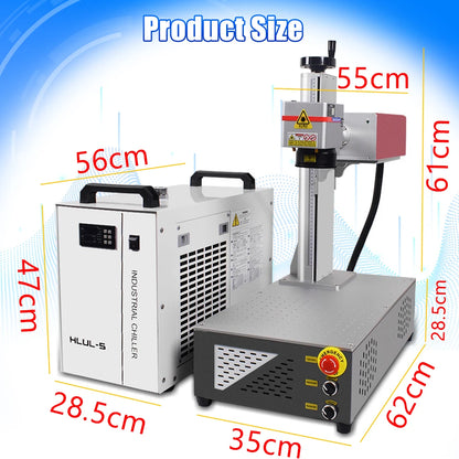 10W UV Laser Marking Machine for Glass Crystal Metal Plastic Wood UV Laser Engraving Machine with Water Chiller Laser Engraver