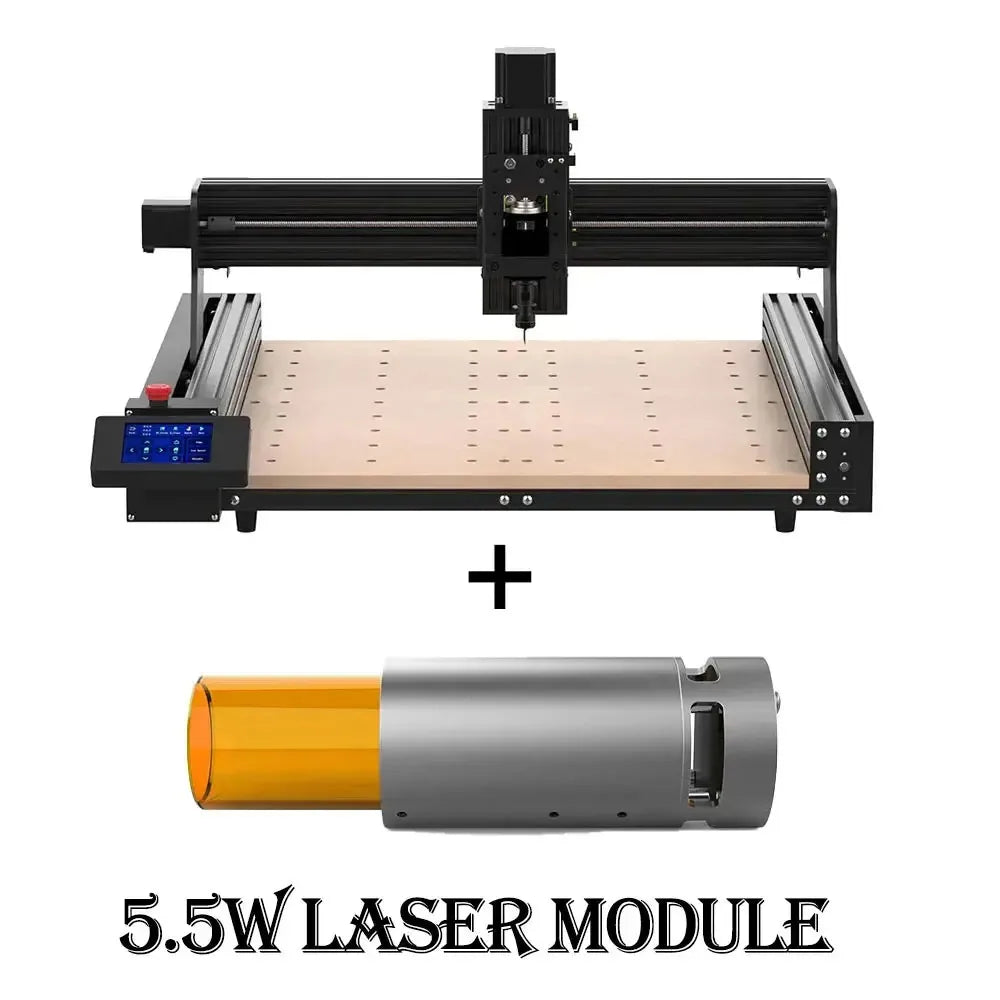 Twotrees TTC450 CNC Router Milling Cutting Machine GRBLLaser Engraver For Acrylic PCB PVC Metal Aluminum 500W Spindle Motor