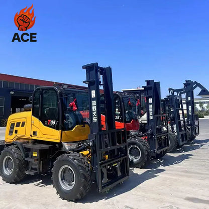 New All Terrain 3 Ton 3.5ton 4ton 5ton Forklift customized 4WD 4x4 All Rough Terrain Forklift Diesel Wheel Forklift Price