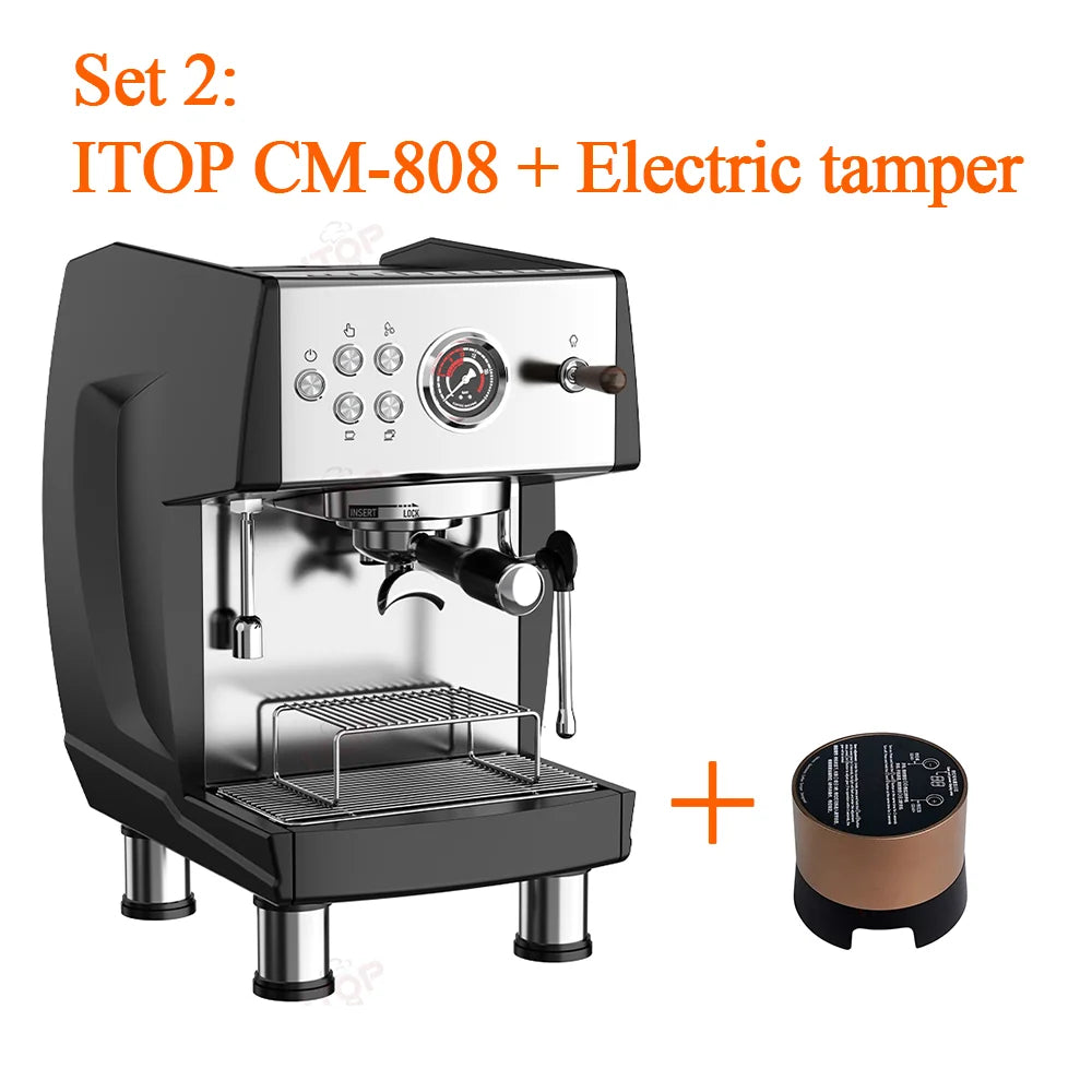 ITOP CM-808 9Bar Commercial Espresso Coffee Maker 2 ULKA Pump 3 Boilers PID Temperature Control Semi-automatic Coffee Machine