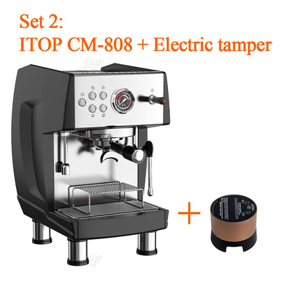 ITOP CM-808 9Bar Commercial Espresso Coffee Maker 2 ULKA Pump 3 Boilers PID Temperature Control Semi-automatic Coffee Machine