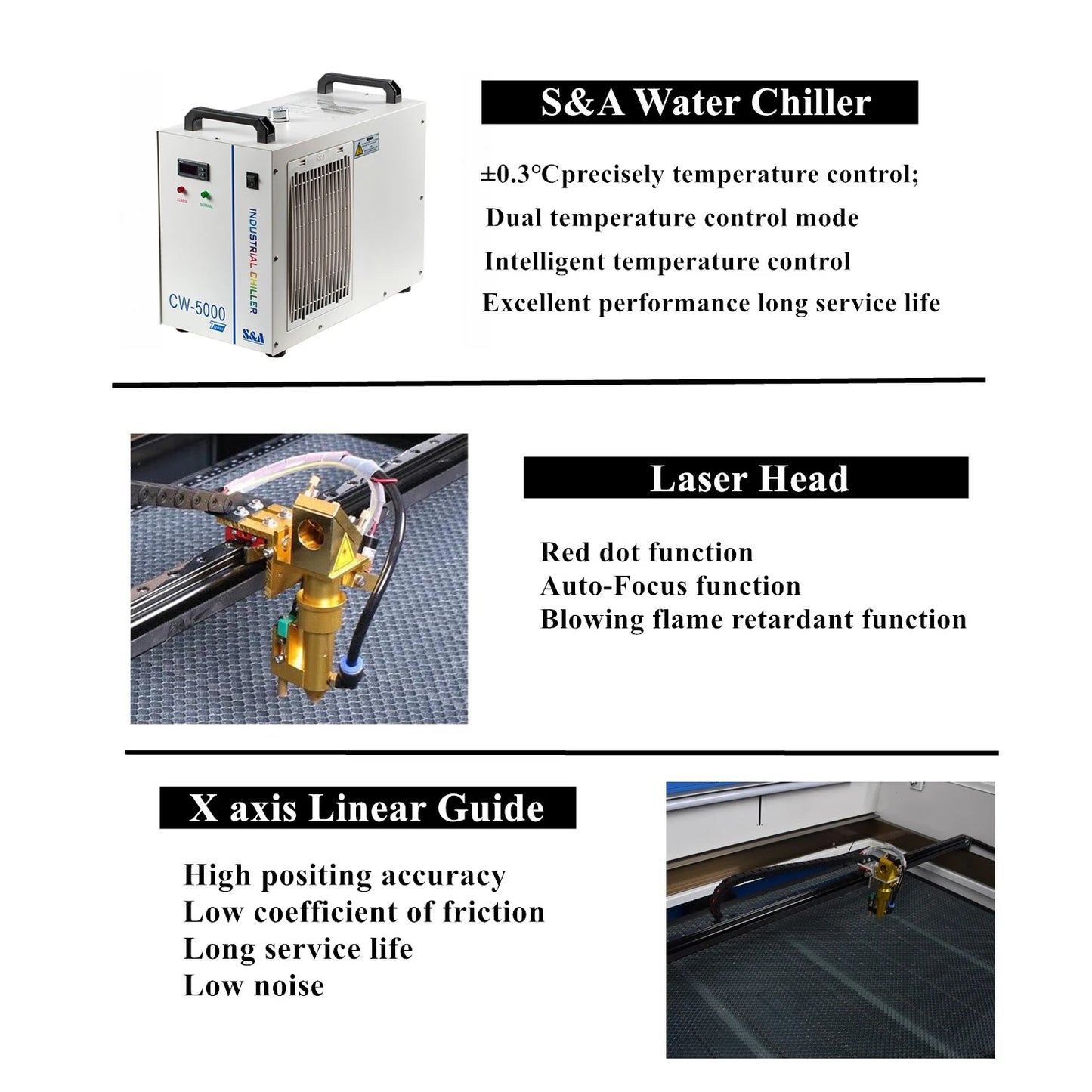 100W CO2 Laser Engraving Machine 1000*600mm Laser Cutting Machine RECI W2 CO2 Laser Tube Engraver Fabric Wood Leather EU Ship