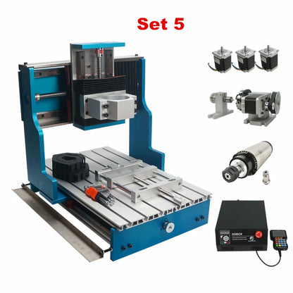 Mini CNC 6040L 3040L Linear Guideway Frame 4axis 1500W with Nema23 Motors for CNC 6040 Wood Metal Engraving Machine Router Kit