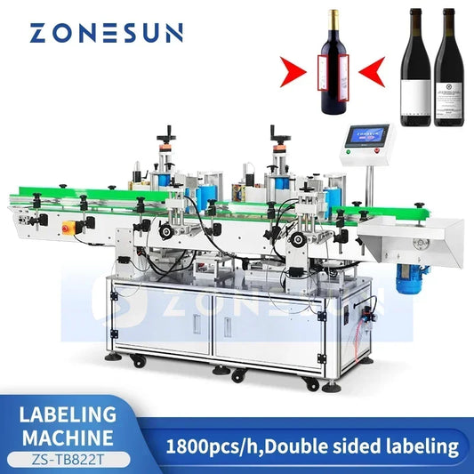 Zonesun ZS-TB822T Double Side Labeling Machine Front and Back Labeler