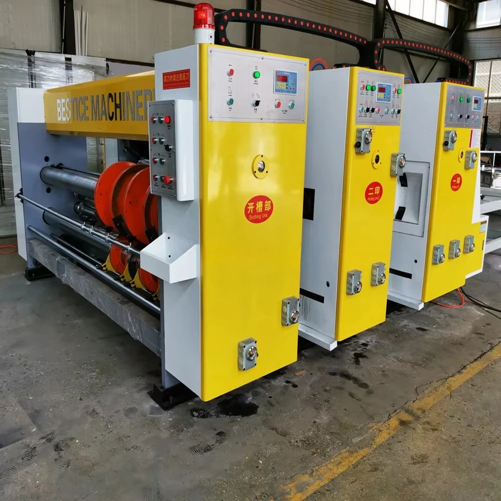 Corrugated Paper Carton Printing Slotting Die-cutting Machine Industry Boxes Making Flexo Printer Creasing Die Cutting Machine
