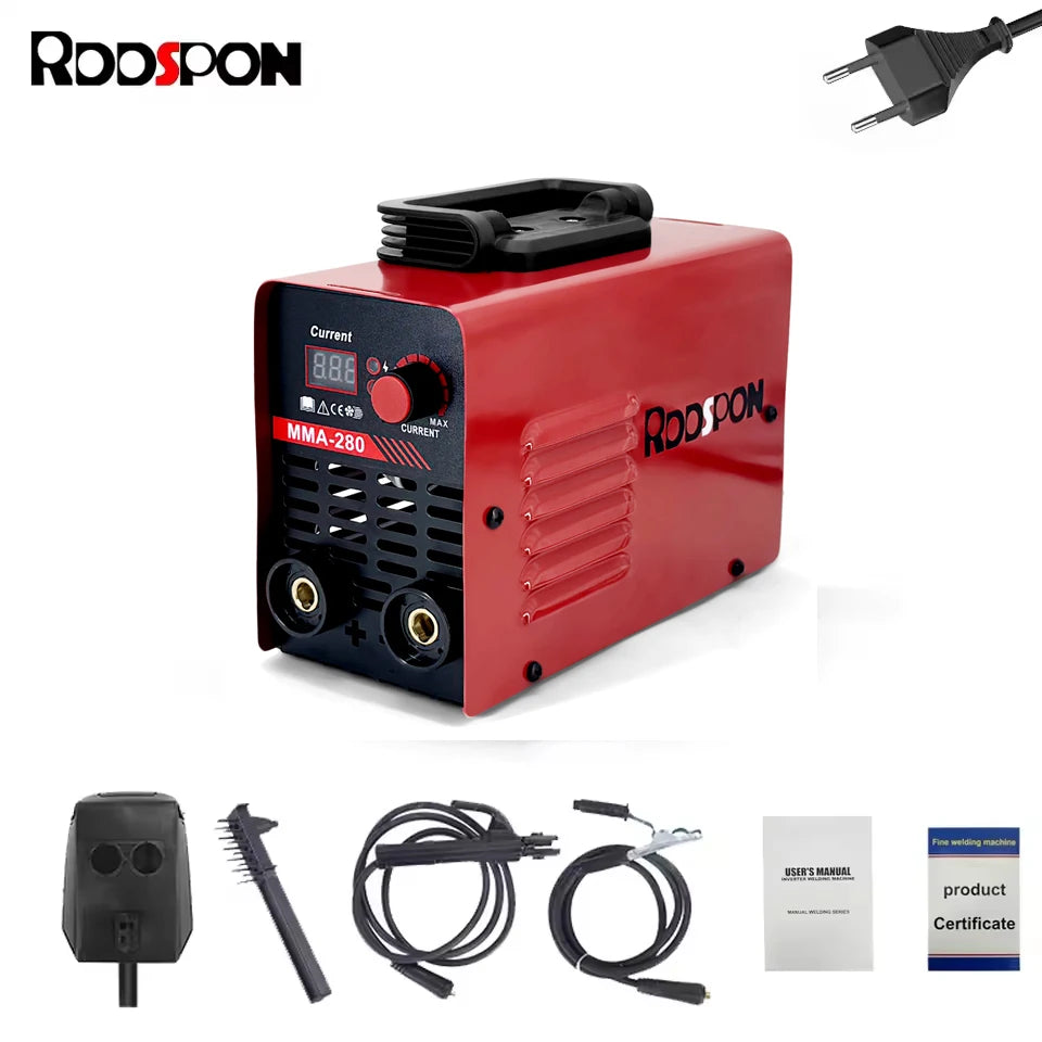 MMA 280 Welding Machine 220V EU Plug ARC LED Digital Display DC Inverter Portable Welder Tools Welding Equipment For Household