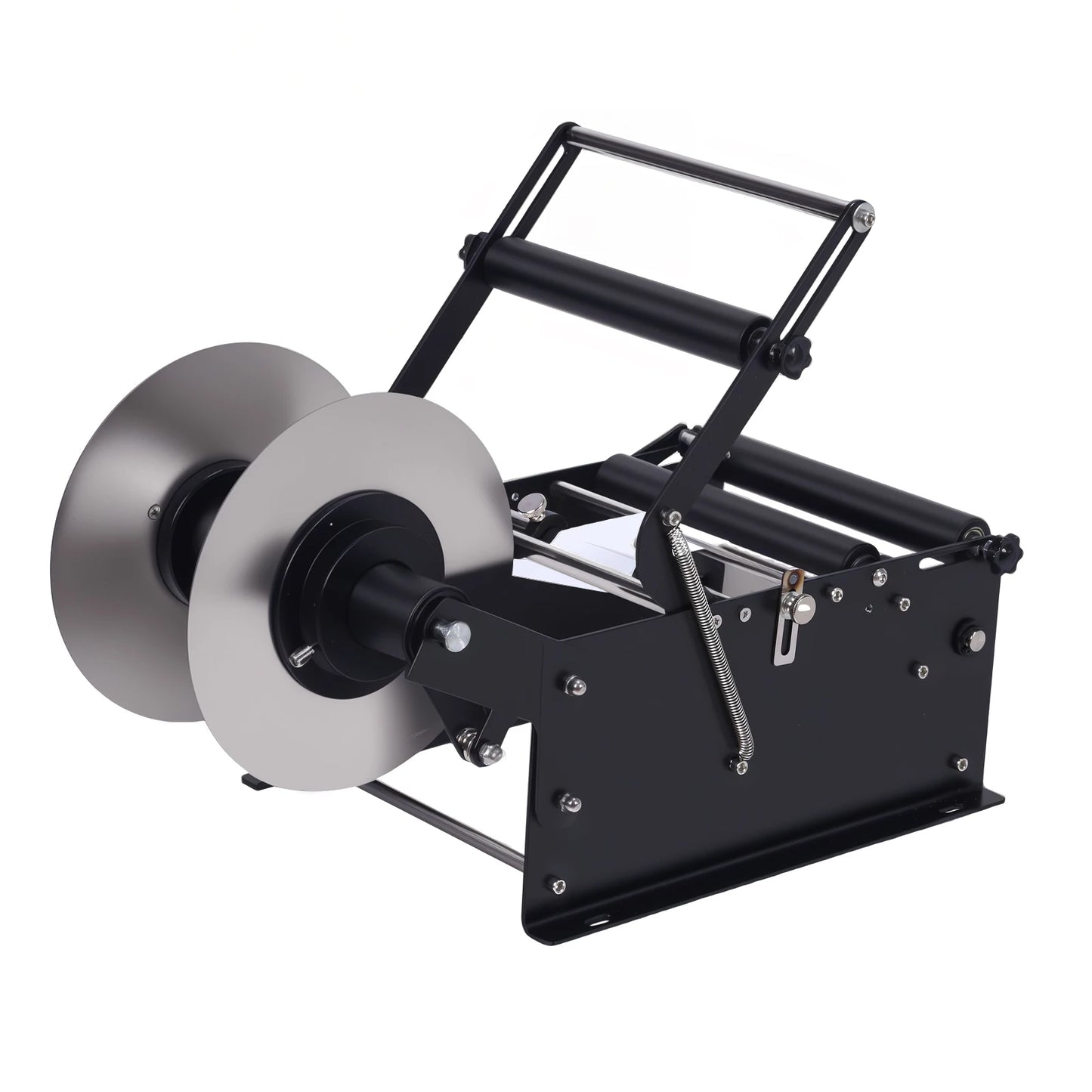 Manual Labeling Machine Hand Crank Simple Labeling Tool Label Applicator with Handle Round Bottle Sticker for Cans and Bottles