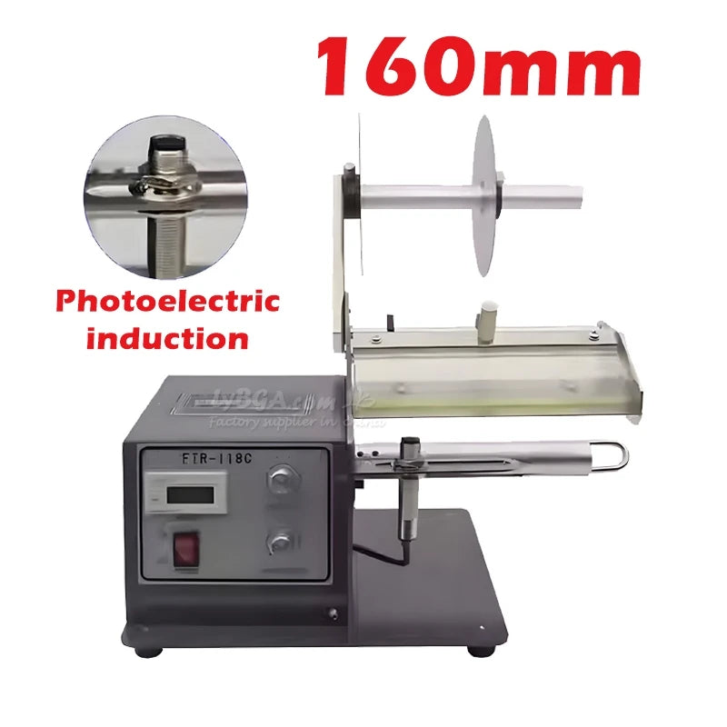 Automatic Label Peeling Machine TR-118C Label Stripping Dispenser Sticker Separating Tool Photoelectric or Fiber Optic Induction