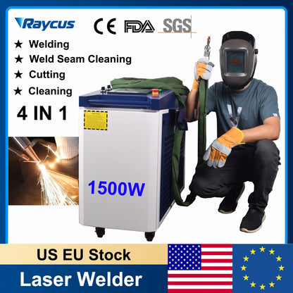 1500W Fiber Laser Welding Machine Raycus 4 in 1 Laser Welding Cleaning Cutting Machine Handheld Laser Welder For Metal US Stock