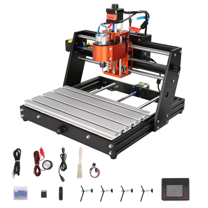 SucceBuy CNC Router Machine 3 Axis GRBL Control Wood Engraving Carving Milling Machine Kit for Wood Acrylic MDF PVC Plastic Foam