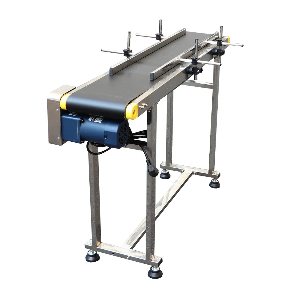 Stainless Steel Bottle Conveyor Belt 1000mm 1.5m 1.2m Code Inkjet Printer Food Industry Production Line ForFiber Marking Machine
