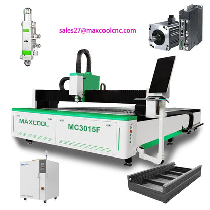 MAXCOOL 2000W 3000W 6000W Laser Cutting Machine 1500W Fiber Laser Cutter Metal Cutting Machine for Steel Aluminum Iron