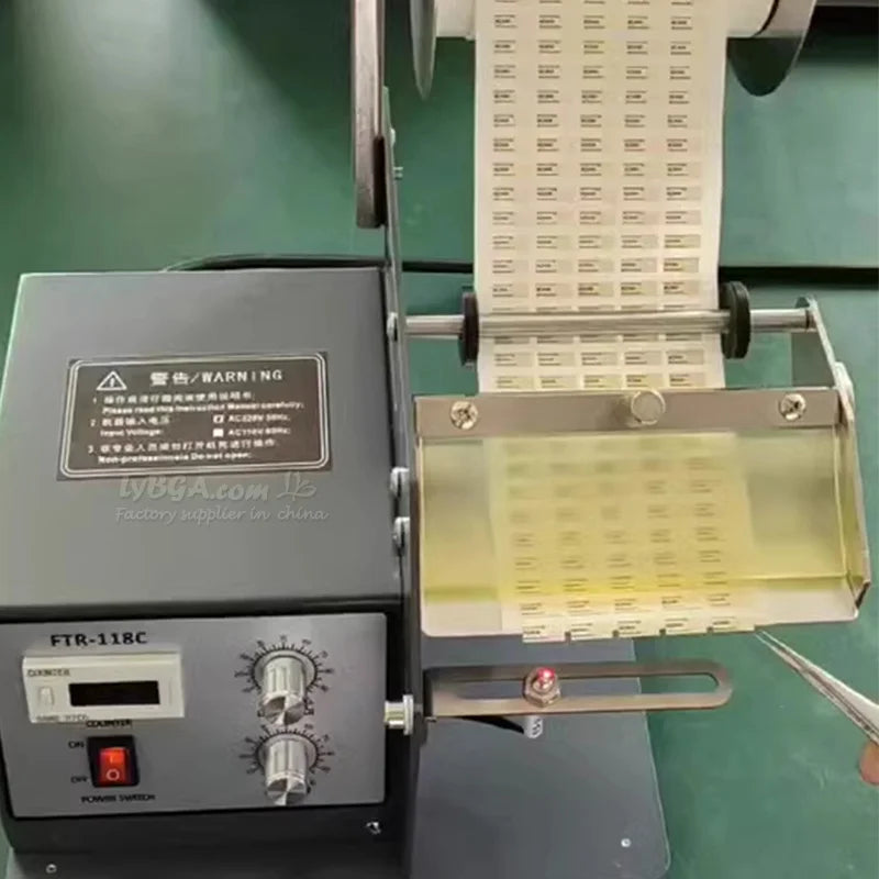 Automatic Label Peeling Machine TR-118C Label Stripping Dispenser Sticker Separating Tool Photoelectric or Fiber Optic Induction