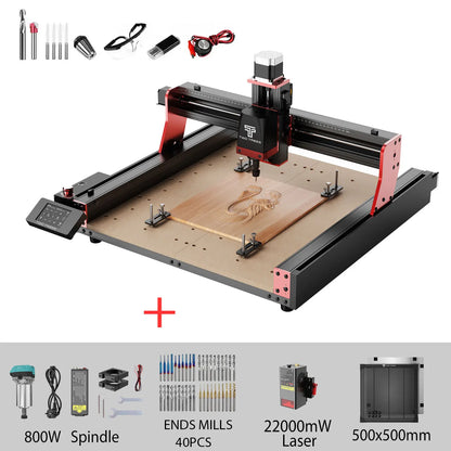 TWOTREES TTC450 Pro CNC Machine 4Axis Metal Cutting Machine For CNC Router Machine And Laser Engraving Cutting Wood GRBL Control