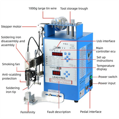Multifunctional Soldiering Machine Semi-Automatic Soldering Station Precision USB Spot Welding DC Plug Soldering LED Light Power
