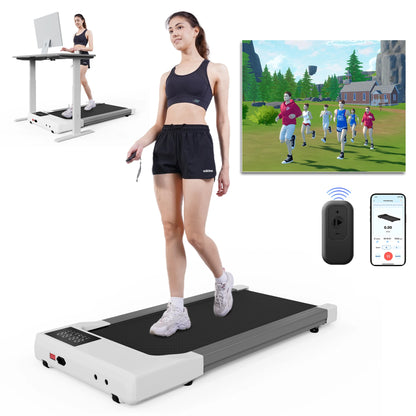 Treadmills 39.37inch Running Belt 2in1 Under Desk for Home Office Treadmill Walkingpad 2.5HP Romote Control 5MPH Exerice Machine