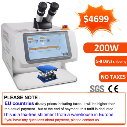 200W Jewellry Laser Welding Machine for Gold and Silver Metal Spot Soldering Machine 60W 100W with CCD Laser Soot Welder