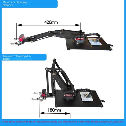 4 DOF Robot Arm with Metal Rotating Big/Small Base For Arduino ESP32 Robot DIY Kit Manipulator Claw Programmable Robot Projects