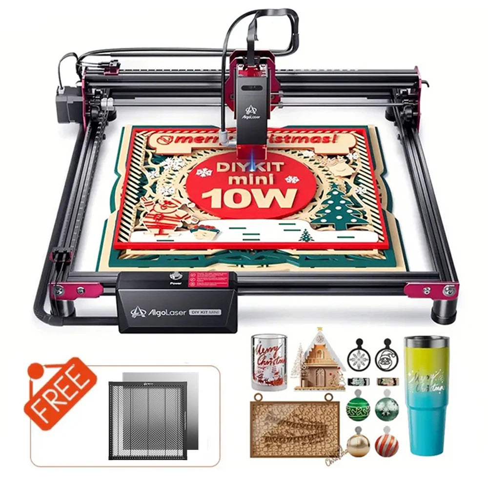 AlgoLaser DIY KIT MINI 10W Laser Engraver Cutting Machine 300*315mm Engraving Area with APP Offline Control Engraver Cutter
