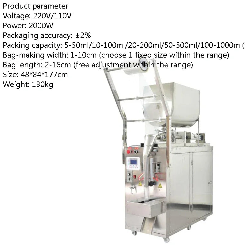 PBOBP Automatic Packing Machine For Tomato Sauce Honey Shampoo Ketchup Paste Packaging Machine