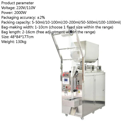 PBOBP Automatic Packing Machine For Tomato Sauce Honey Shampoo Ketchup Paste Packaging Machine