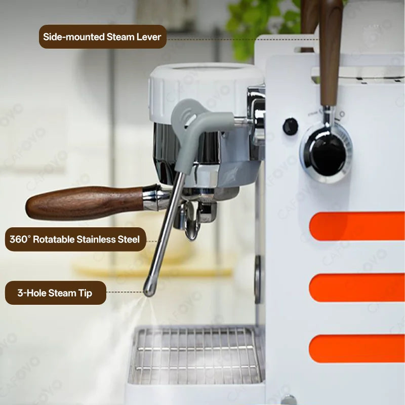 CAFOVO E110A Semi-automatic Espresso Machine Dual Pump Triple Heating Coffee Machine 3000W Commercial Coffee Maker 220V