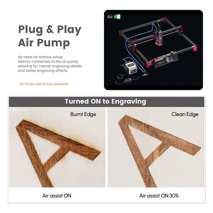 AlgoLaser DIY KIT MK2 10W Laser Engraver with Air Assist Nozzle High Accuracy Laser Engraving Cutting Machine for DIY Wood Logo
