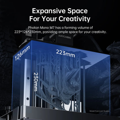 ANYCUBIC Photon Mono M7 AE Version Mono MSLA 3D Printer High Speed Resin Photocuring 14K 10'' LCD Printing Size 223*230*126mm