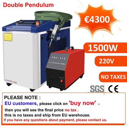 Double Wobble Laser Welder 1500W Raycus 4 in 1 Laser Cleaning Welding Cutting for Metal Handheld Fiber Laser Welding Machine