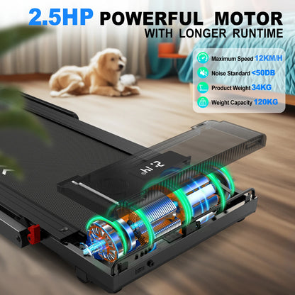 FYSIQ Treadmill for Home Use, 2.25Hp Motor, Speed 1-12Km/H, 7-Layer Running Surface, No Assembly Required