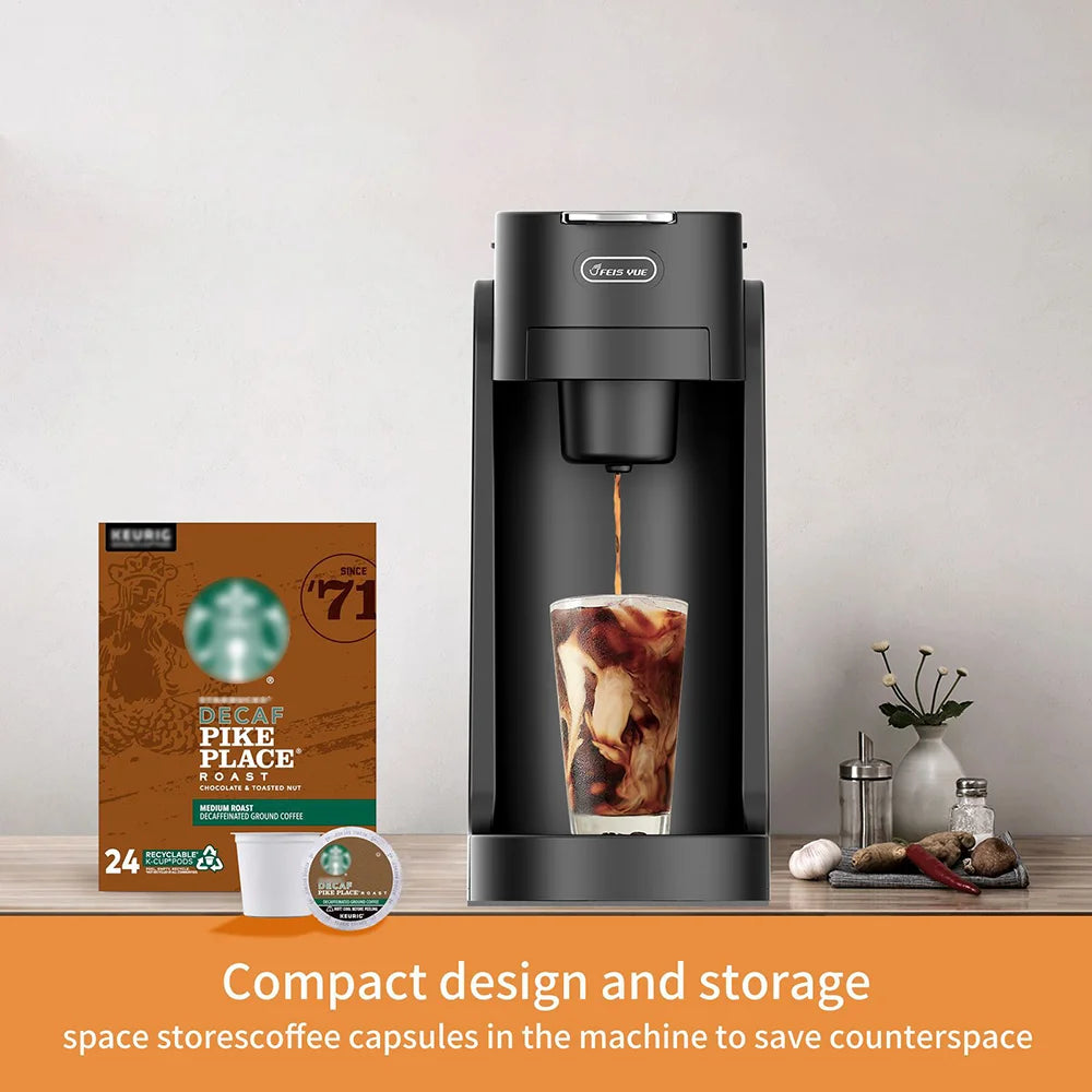 Commercial capsule coffee machine, Portable mini espresso machine, Desktop mini coffee maker, Energy-saving mode, Silent office