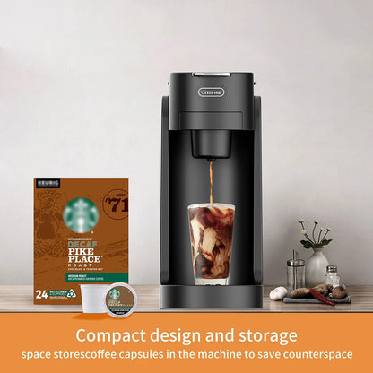 Commercial capsule coffee machine, Portable mini espresso machine, Desktop mini coffee maker, Energy-saving mode, Silent office