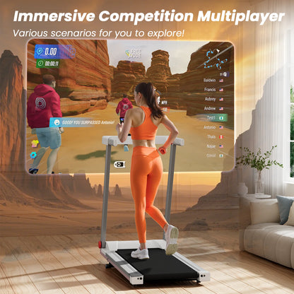 4in1 Treadmills for Home with Incline Foldable Handles Treadmill 300LBS Capacity 3.0HP 7.5MPH Folding Running Treadmill Exercise