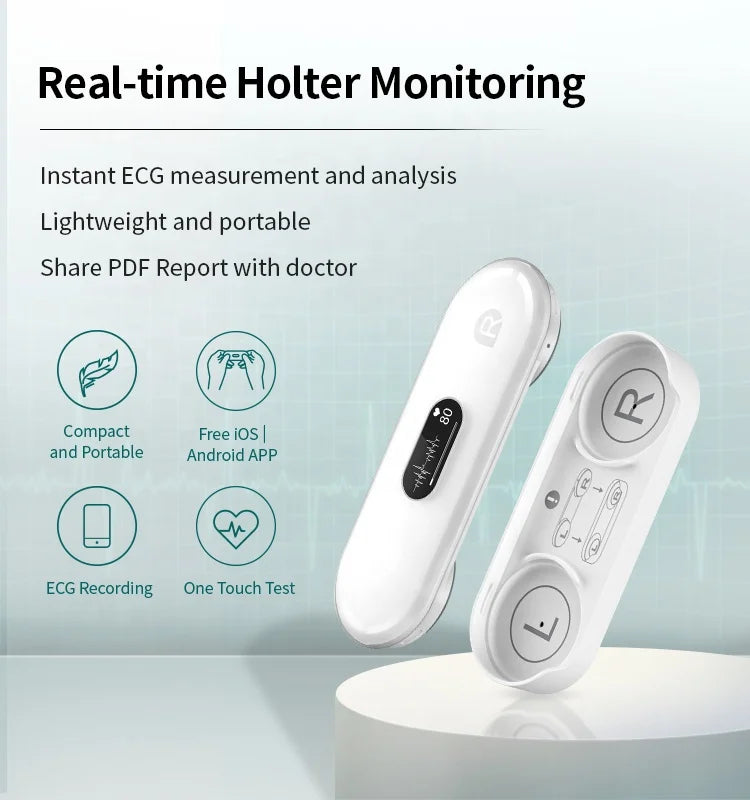 Cardiac Wireless 7 Day 24H Ecg Machine 24 Hour Heart Moniter Test Holter Ecg With Analysis