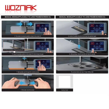 XWITZEAL Q1 Smart Automatic CNC Chip Grinding Machine For iPhone 11-15PM Android Touch IC CPU Frame Polishing Phone Repair Tools