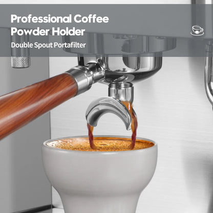 Commercial 15-Bar Semi-Automatic Espresso Coffee Maker - Large Stainless Steel Brewing Machine for Professional Cafes