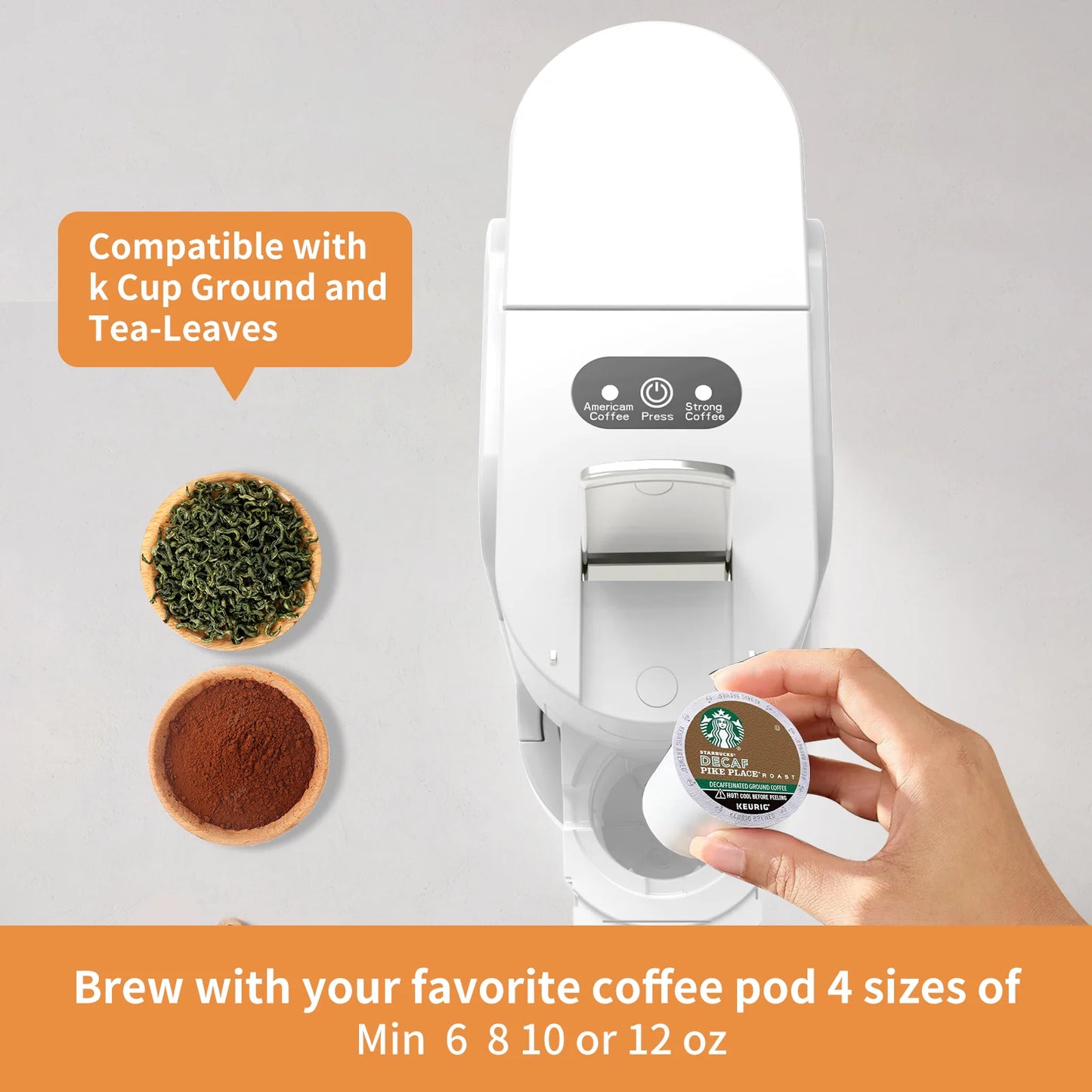 Commercial capsule coffee machine, Portable mini espresso machine, Desktop mini coffee maker, Energy-saving mode, Silent office