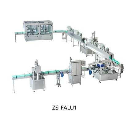 ZONESUN Custom Production Line Bottle Liquid Olive Oil Paste Filling Capping Labeling Machine Packaging Solution ZS-FALU1
