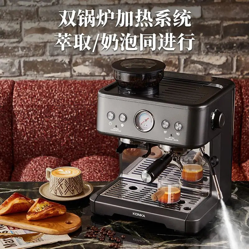 Home coffee machine high pressure extraction integrated Italian espresso commercial American freshly ground multifunctional
