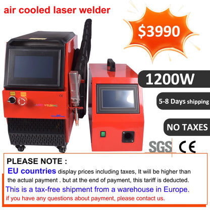 2000W Air Cooling Laser Welder 4 in 1 Strong Cutting Welding Cleaning Rust Removal for Metal 1500W Fiber Laser Welding Solder