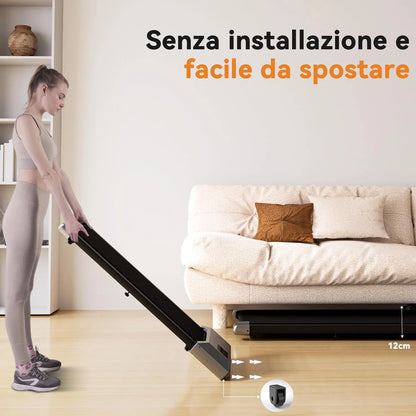 39.37inch Under Desk Treadmill 350lbs Portable Treadmills for Home/Office Walkingpad App/Remote Control LCD Screen Data Tracking