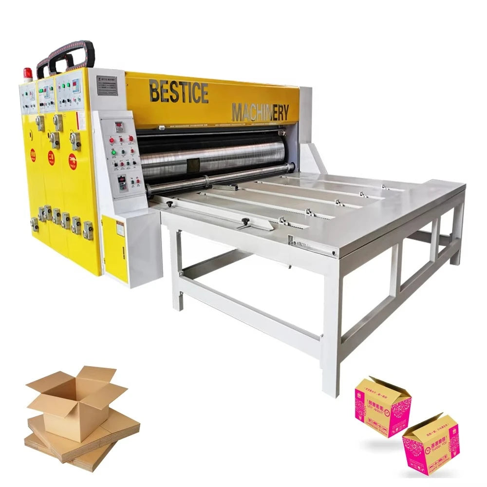 Corrugated Paper Carton Printing Slotting Die-cutting Machine Industry Boxes Making Flexo Printer Creasing Die Cutting Machine