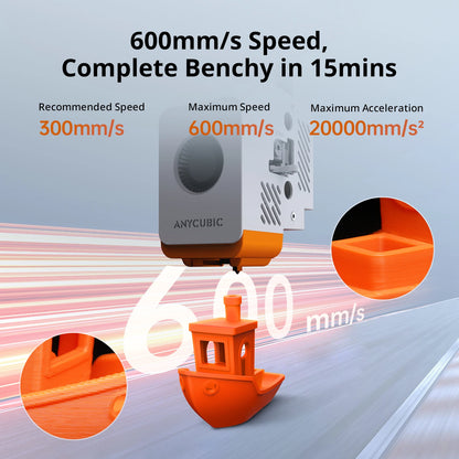 Anycubic Kobra S1 Speedy 3D Printer Up to 600mm/s High Speed Printing Auto Leveling CoreXY Structure Direct Extruder