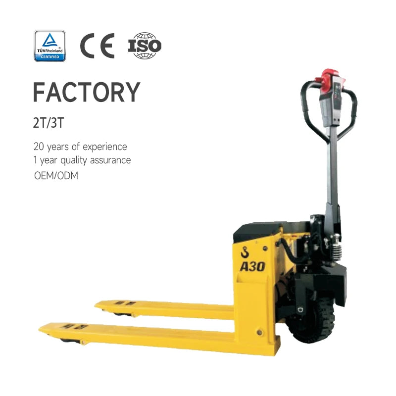 Electric Pallet Lift Jacks  All Terrain 3 Ton Self Lifting Rubber Wheel Pallet Jack