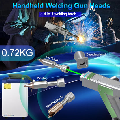 Double Pendulum 3000W Raycus 4 in 1 Laser Cleaning Welding Cutting for Metal Handheld Fiber Laser Welding Machine Laser Welder